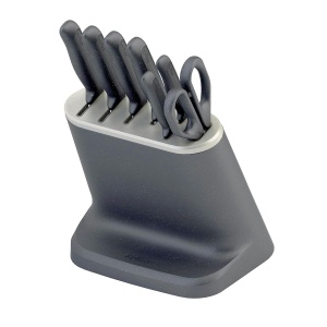 Set de cutite Zyliss 8 piese din otel japonez cu suport si foarfeca