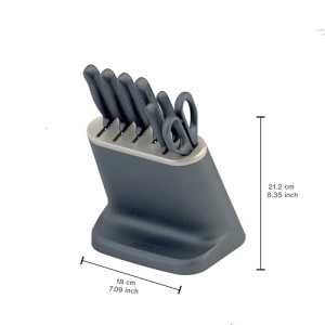 Set de cutite Zyliss 8 piese din otel japonez cu suport si foarfeca - Img 11