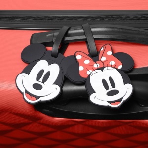 Set de etichete de bagaj Disney Mickey si Minnie Mouse, 2 piese, rosu si negru - Img 6