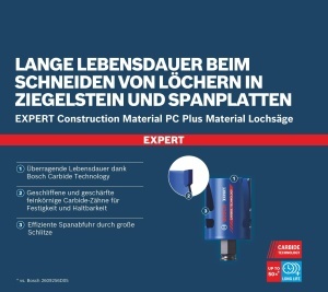 Set de feronerie Bosch EXPERT Construction Material PC Plus, 15 piese, 20-76 mm - Img 4