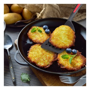 Set de gadgeturi de bucatarie Westmark, 3 buc., 1x spatula fiecare, lingura de prajit si legume + polonic de supa, plastic, galant, negru/rosu, 295622E6 - Img 5
