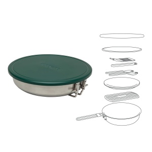Set de gatit pentru camping Stanley 1913, 9 piese, din otel inoxidabil, usor - Img 8