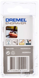 Set de Gravare Dremel 920 cu 3 Varfuri pentru Ceramica, Sticla si Lemn - Img 2