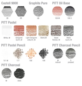 Set de instrumente de desen Faber-Castell Pitt Monochrome 33 piese in cutie metalica - Img 5
