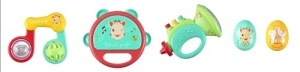 Set de instrumente muzicale pentru bebelusi Sophie la Girafe, 4 piese, ergonomic, 6 luni - Img 3