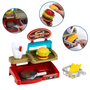 Set de joaca Burger Station Theo Klein cu accesorii, pentru copii de la 3 ani - Img 3