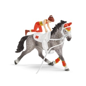 Set de joaca cu ponei Schleich Horse Club Mias Voltigier-Reitset 42443, 18 piese - Img 7