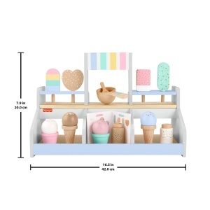 Set de joaca Fisher-Price Eisdiele din lemn, 18 piese, pentru copii de la 3 ani - Img 6