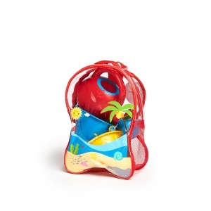 Set de joaca Hape cu rucsac pentru plaja - 7 piese, inclusiv galeata, lopata, grebla - Img 2