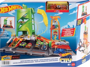 Set de joaca Hot Wheels City - Statie de incarcare pentru masini electrice, 164, HTN79 - Img 6