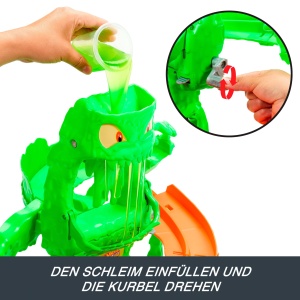 Set de Joaca Hot Wheels Monster Trucks Mutant Rhinomite cu 113g de Slime Verde - Img 3