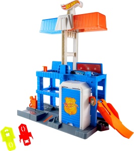 Set de joaca Hot Wheels, Statia de Politie Downtown, 3 niveluri, masca 164 - Img 2