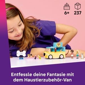 Set de Joaca LEGO Friends Van cu Accesorii pentru Animalute 42678, 237 piese - Img 2