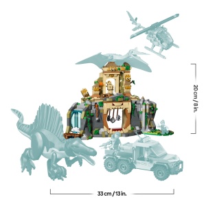 Set de Joaca LEGO Jurassic World Spinosaurier si Quetzalcoatlus cu 4 Minifiguri, 984 Piese - Img 8