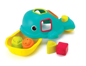 Set de joaca pentru baie Infantino 315130-00 cu Orca si 8 cupa colorate - Img 3