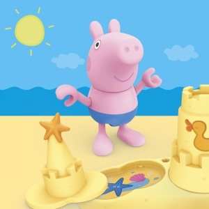 Set de Joaca Peppa Pig - 8 Piese, Figurine Peppa, George si Evie, Accesorii Plaja - Img 7