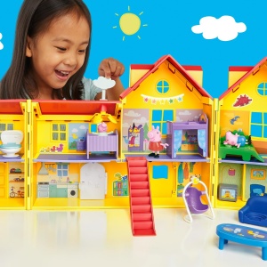 Set de joaca Peppa Pig - Casa mare de 80 cm cu 3 figurine si 11 accesorii - Img 6