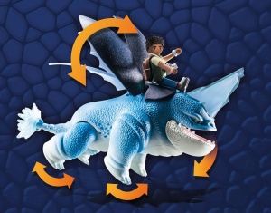 Set de joaca PLAYMOBIL DreamWorks Dragons 71082 - Dragon Plowhorn si figura DAngelo - Img 5