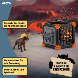 Set de Joaca Schleich ELDRADOR - Battle Cave Lavahyane, 27 Piese, Aventuri cu Lava - Img 9