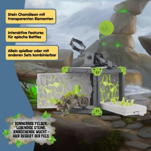 Set de Joaca Schleich ELDRADOR Battle Cave Steinchamaleon 34 Piese - Img 9