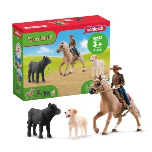 Set de Joaca Schleich Farm World - Westernreiten 42578, 6 Piese, Ideal pentru Copii