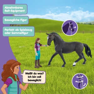 Set de joc Schleich Horse Club Lisa si Storm, 10 piese, pentru copii de la 5 ani - Img 5