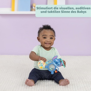 Set de Jucarii pentru Bebei Bright Starts Disney Baby Stitch Tropical Treasures, 4 Piese, Multisenzorial - Img 4