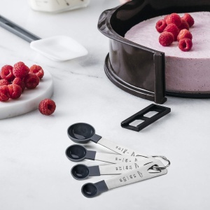 Set de linguri de masurare Lacor 67037 4 piese inox si polipropilena gri BPA-free - Img 5