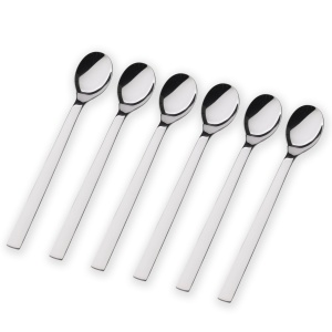 Set de linguri WMF Nuova Latte Macchiato 6 bucati, lingura lunga 19 cm, lingura de iaurt, Cromargan din otel inoxidabil lustruit, poate fi spalat in masina de spalat vase - Img 4