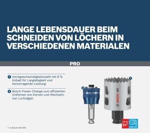 Set de Lochsage Bosch PRO Multi Material 14x, 20-76 mm, pentru lemn si metal - Img 5