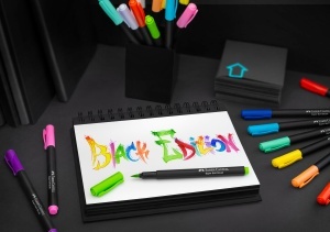 Set de Markere Faber-Castell Black Edition, 20 culori vibrante, pensula flexibila - Img 5