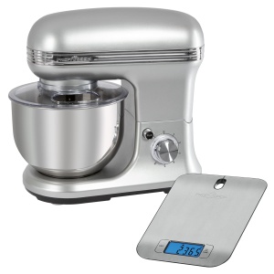 Set de masini de framantat ProfiCook(r) | Masina de framantat si cantare | Cutii de viteze speciale | 5 litri | 8 niveluri de viteza | 1200 wati | Domeniu de masurare de pana la 5000 g (in pasi de 1 g) | Otel inoxidabil | PC-KM 1222 W - Img 1