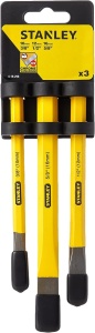 Set de Meisle Precision STANLEY, 3 piese, Crom-Vanadiu, 10x140mm, 12x150mm, 16x170mm