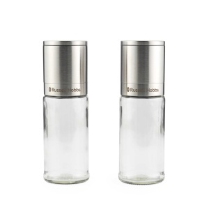 Set de Moara de Sare si Piper Russell Hobbs cu Corp din Sticla si Mecanism Ceramica