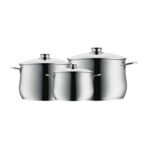 Set de oale cu inductie WMF Diadem Plus 3 piese set de oale de gatit cu capac de sticla Cromargan din otel inoxidabil lustruit set de oale cu inductie - Img 10