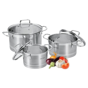 Set de Oale ProfiCook PC-KTS 1223, 6 piese, inox, inductie, 24 cm