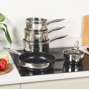 Set de oale si tigai Russell Hobbs 5 piese, inox antiaderent, pentru toate tipurile de plite - Img 4