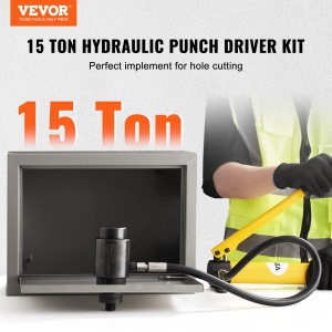 Set de perforare hidraulic VEVOR 15t 10 matrite pompa manuala otel durabil - Img 2