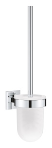 Set de Perie de Toaleta GROHE Start Cube, Crom, Montaj Fara Gauri, Design Elegant