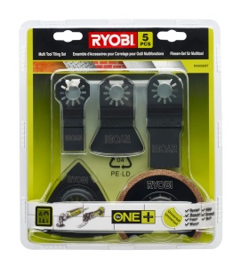 Set de placi RYOBI RAK05MT, 5 bucati, pentru unealta multifunctionala, incl. panza de ferastrau de 28 mm, panza de ferastrau cu segmente bimetalice, rasnita din carbura - Img 1