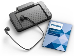 Set de redare Philips LFH7177/06, comutator de picior USB ergonomic ACC2330, casti stereo cu barbie inferioara LFH0334, inclusiv software SpeechExec Basic abonament de 2 ani - Img 4