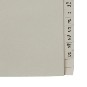 Set de registre Leitz A-Z, 36 compartimente, 100 hartie reciclata, gri - Img 7
