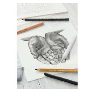 Set de schite cu carbune Faber-Castell 114002, 7 piese, ideal pentru incepatori - Img 3