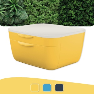 Set de sertare Leitz Cosy, 2 compartimente, galben cald, design modern - Img 4