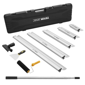 Set de spatule VEVOR cu 5 dimensiuni, maner telescopic din otel inoxidabil