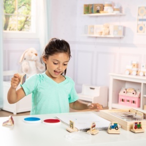 Set de Stampile din Lemn Melissa Doug - 8 Stampile Vehicule, 2 Cerneala, 3 Ani - Img 2