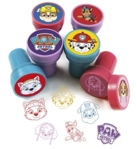 Set de stampile Paw Patrol 12 modele colorate auto-cerneala cadou pentru copii - Img 2