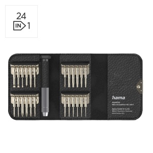 Set de surubelnite mecanice de precizie Hama Mini (inclusiv set de surubelnite Phillips, cu fante, Torx magnetic pentru ochelari, ceas, laptop, tableta, telefon mobil, camera, modelare) Surubelnita, set de scule 25 de bucati - Img 2