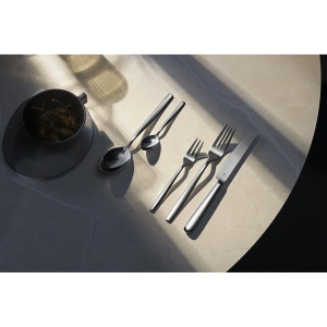 Set de tacamuri din otel inoxidabil WMF Palma 6 persoane, set de tacamuri 30 de bucati, cutit monobloc, otel inoxidabil Cromargan lustruit, lucios, poate fi spalat in masina de spalat vase - Img 2