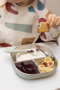 Set de tacamuri pentru copii Beaba din inox, 3 piese, usor de utilizat, verde - Img 6